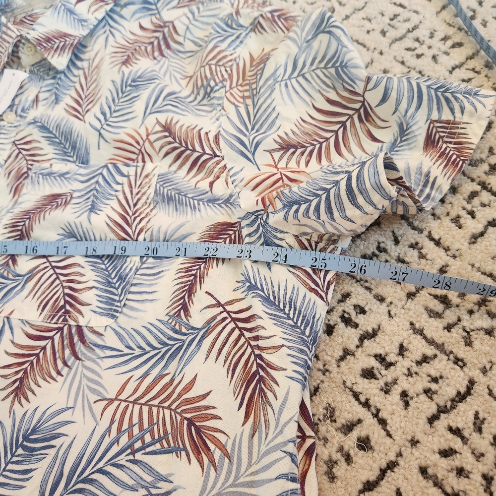 American Eagle Camp Hawiian Tropical Summer Cotton Button Up Shirt Burgundy XXL - Picture 8 of 11